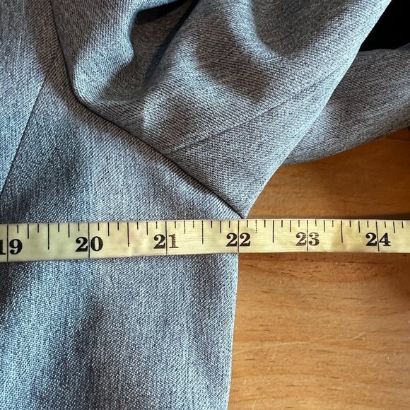 Le Suit Womens Plus Single Breasted Blazer Jacket Size 16 Gray Polyester - Picture 10 of 12